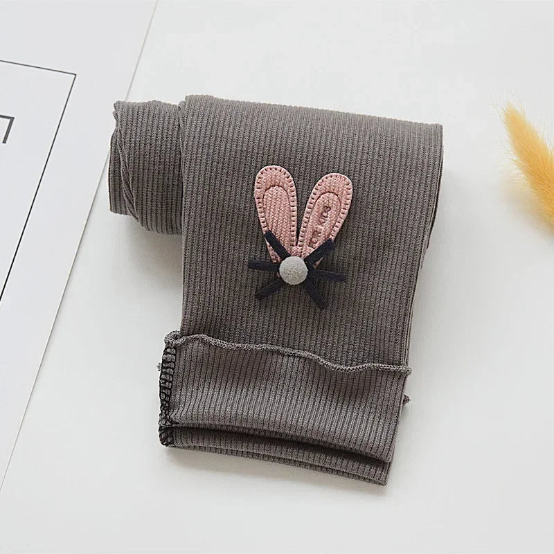Kids Leggings Bunny Trim Slim-fit Leggings Girls Pants Kids Wears for Girls Leggings 2 To 7 Years Leggins for Kids Girl