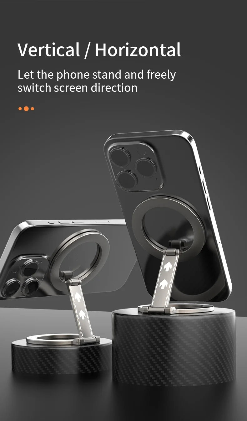 For Double-Sided Magnetic Phone Ring Holder for MagSafe Kickstand Magnet Grip for iPhone 16 15 14 For Huawei Xiaomi Stand Holder