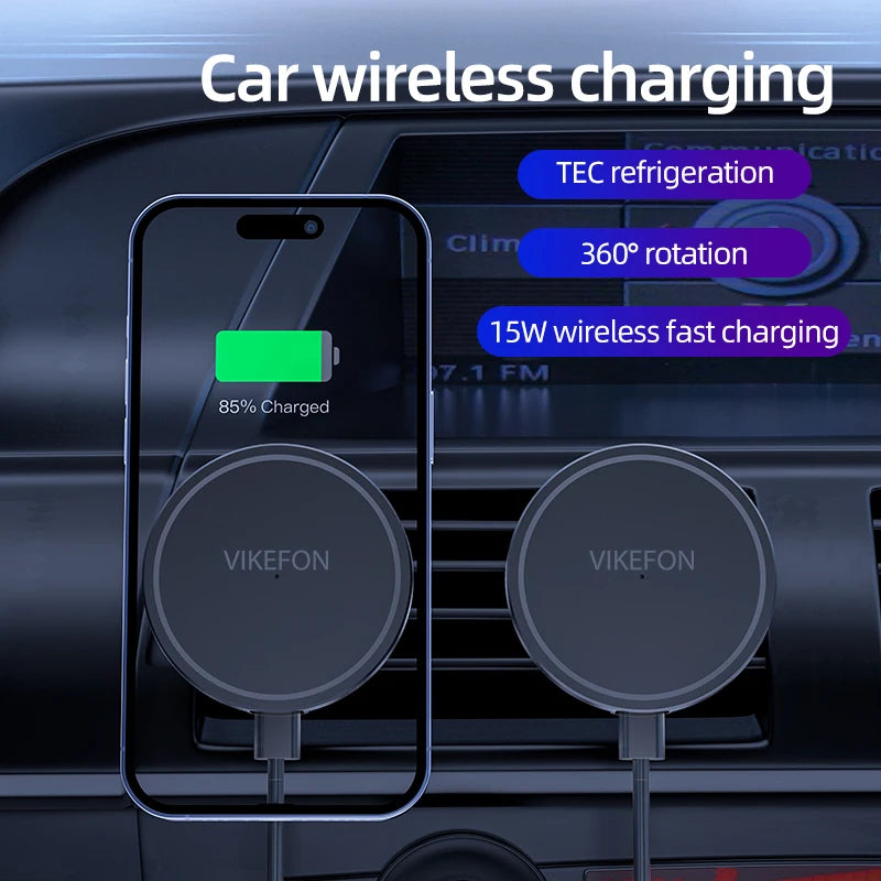 30W Magnetic Car Wireless Charger macsafe for iPhone 12 13 14 15 Pro Max Mini Air Vent Car Phone Holder Stand Fast Car Charging