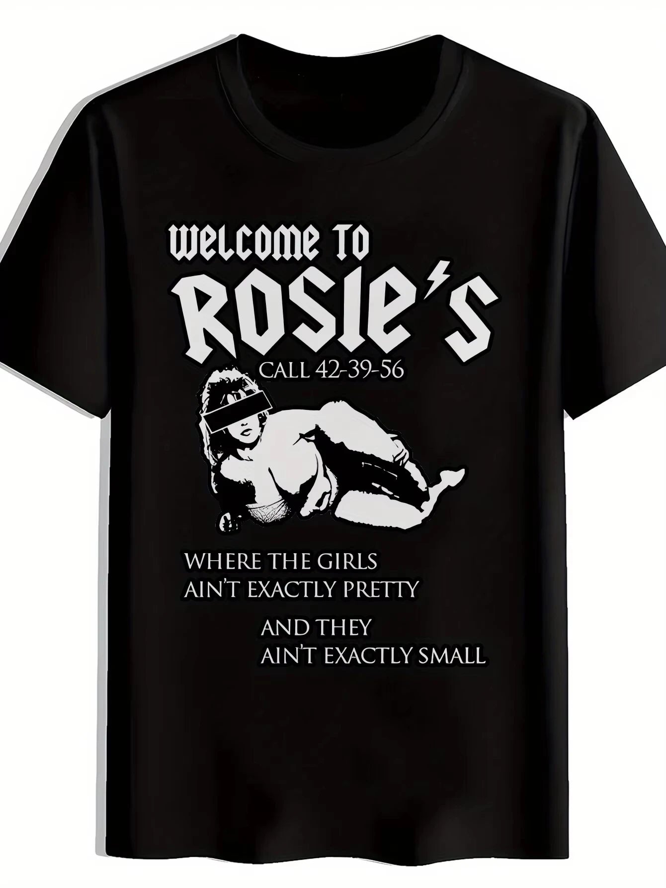 Men Clothing Men T Shirts Unisex Vintage Rock Band Graphic Black Short Sleeve Round Neck Tee with Retro Music Design Breathable