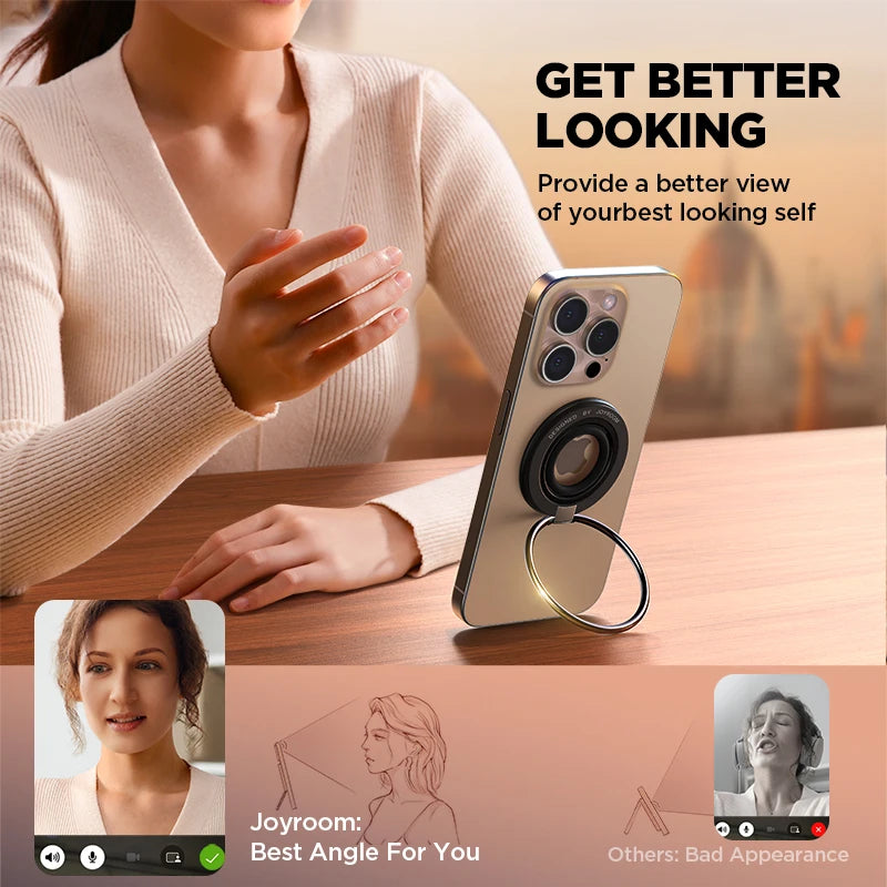 Joyroom Magnetic Phone Ring Holder for Magsafe Silicone Phone Grip Finger Ring Holder Stand for iPhone 15 14 13 12/Pro
