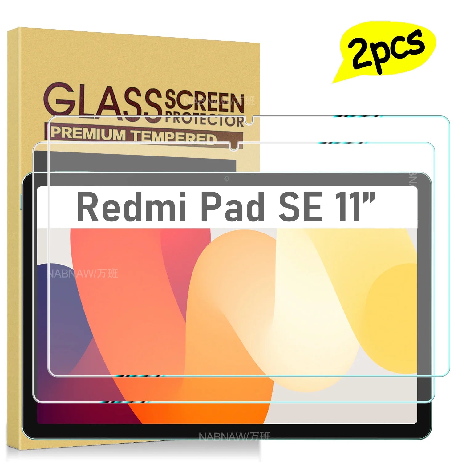 2 Pieces HD Scratch Proof Tempered Glass Screen Protector For Xiaomi Redmi Pad SE 11-inch 2023 Tablet Protective Film