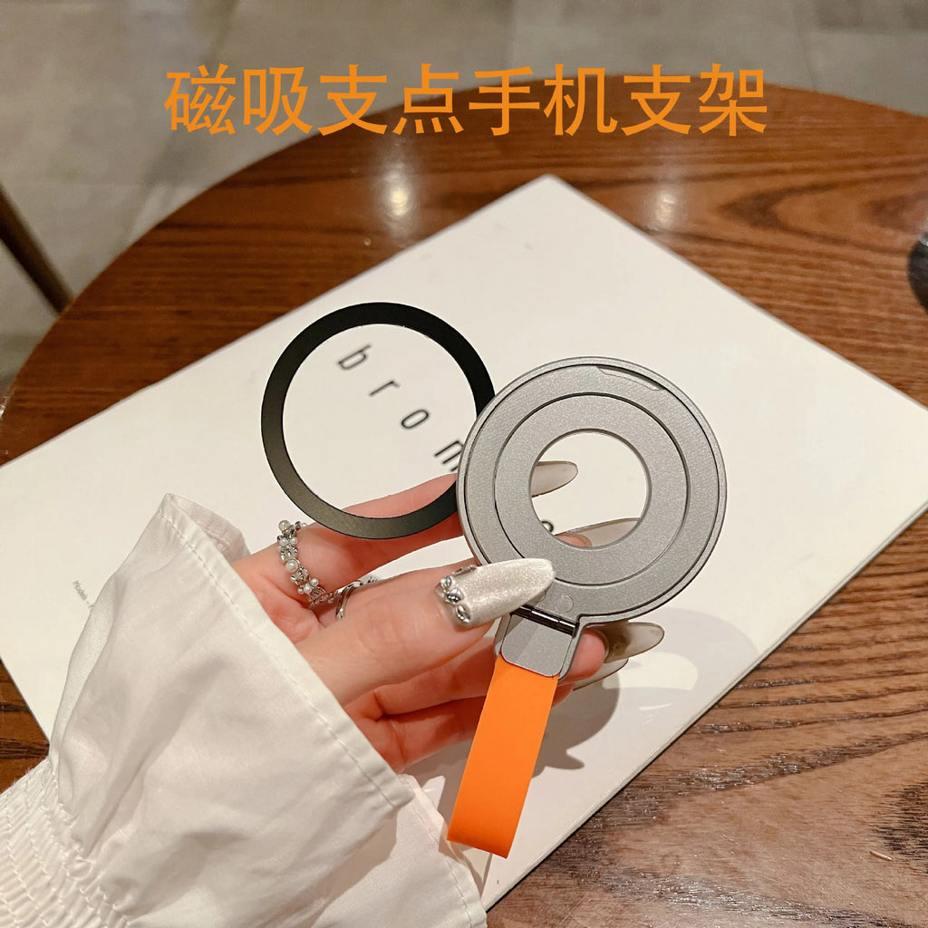 Magnetic KutumyQC Cell Phone Ring Holder Compatible with iPhone 12 13 14 15 Series MagSafe Removable Cell Phone Grip Kickstand