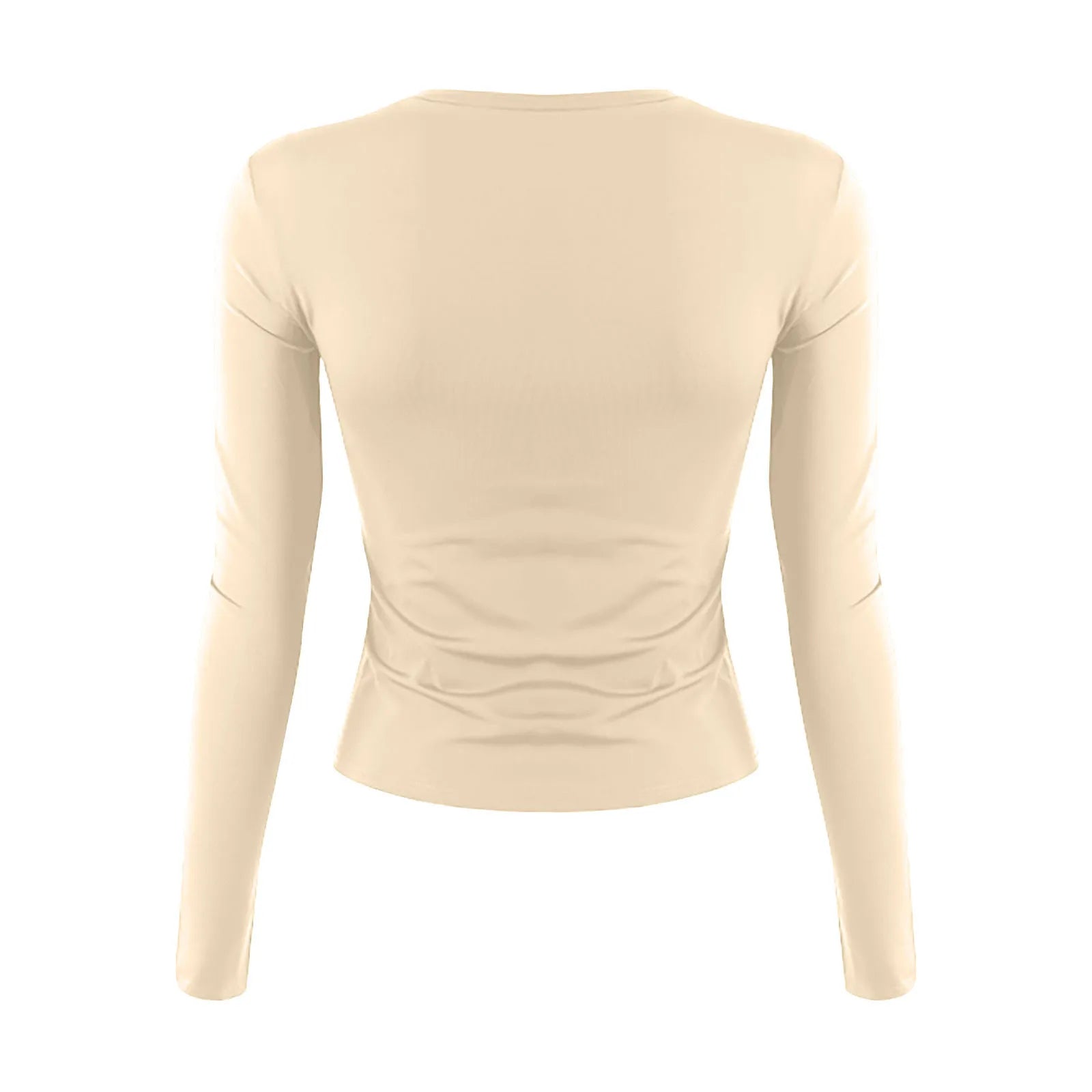 Cotton O Neck Long Sleeve Shirt Women Sexy Cropped Tops 2025 Autumn Black Casual Skinny Slim Basic Woman T Shirts White Clothing