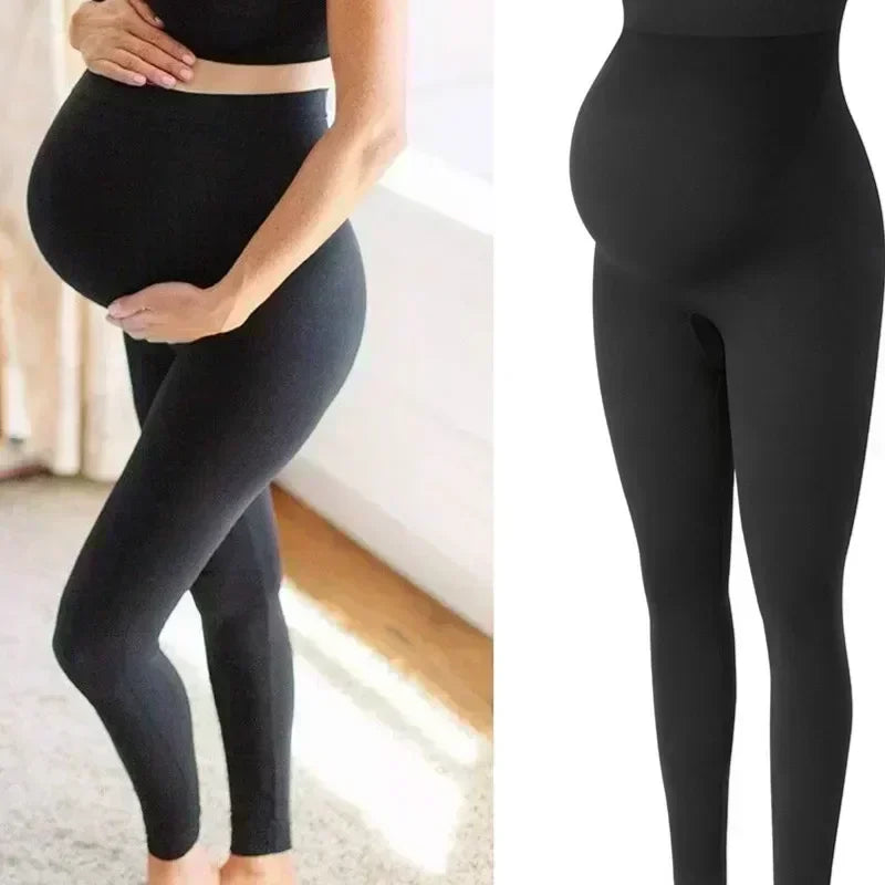 High Waist pregnancy Leggings Skinny Maternity clothes for pregnant women Belly Support Knitted Leggins Body Shaper Trousers