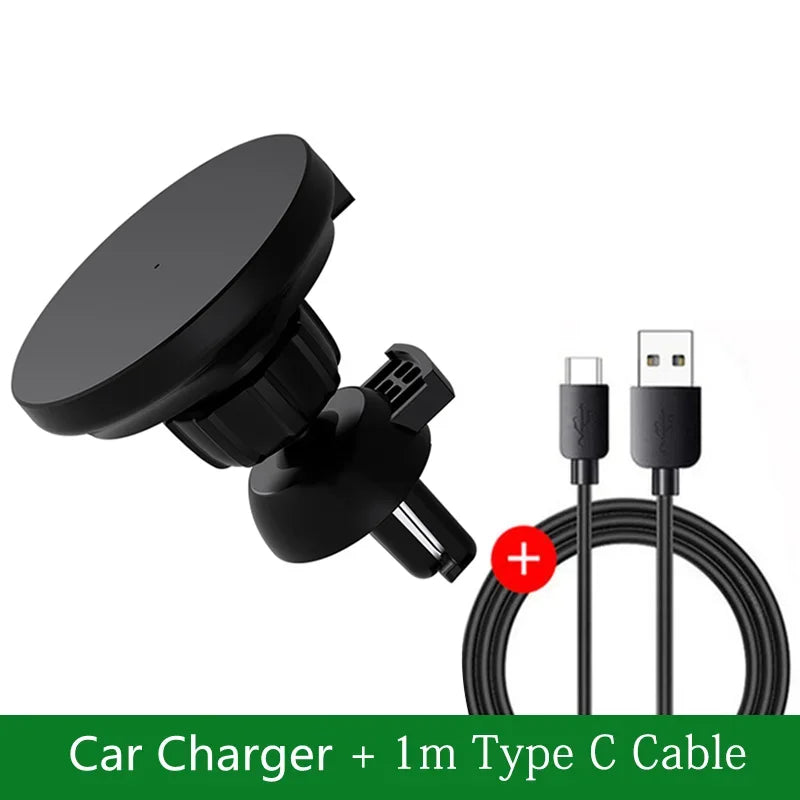 30W Magnetic Car Wireless Charger macsafe for iPhone 12 13 14 15 Pro Max Mini Air Vent Car Phone Holder Stand Fast Car Charging