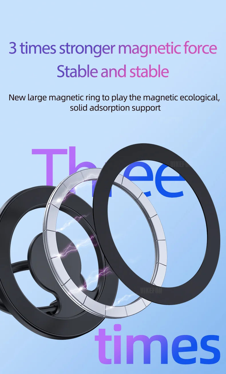 360 Magnetic Cell Phone Ring Holder Mobile Stand For Macsafe iPhone 15 14 13 12 Samsung Xiaomi Desktop Magnet Bracket Mount