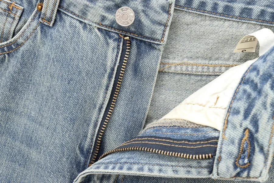 ETJ Wide-leg high-waisted jeans  women's classic everything with five pockets washed soft comfortable ultra-long jeans6045022