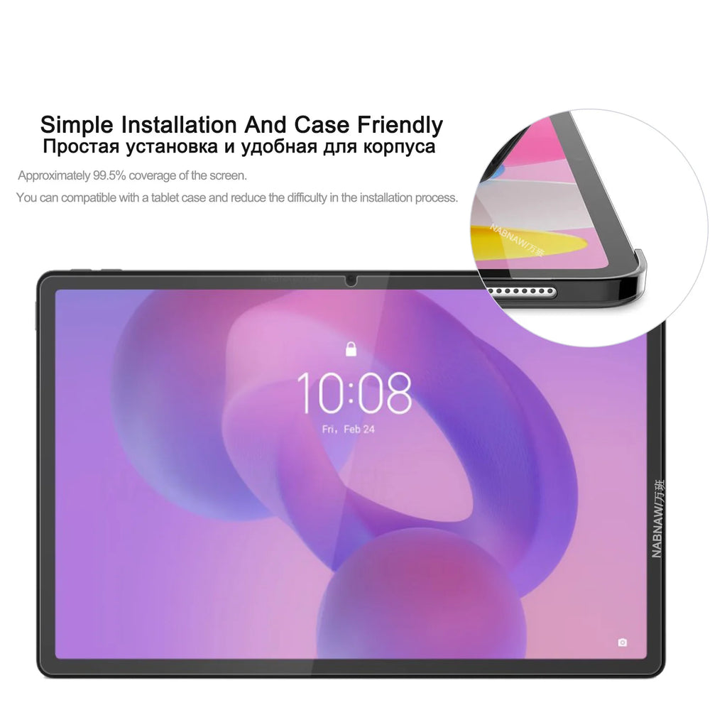 2 Pieces Hard Scratch Proof Film HD Tempered Glass Screen Protector For Lenovo Idea Tab Pro 12.7 2025 TB-373FU