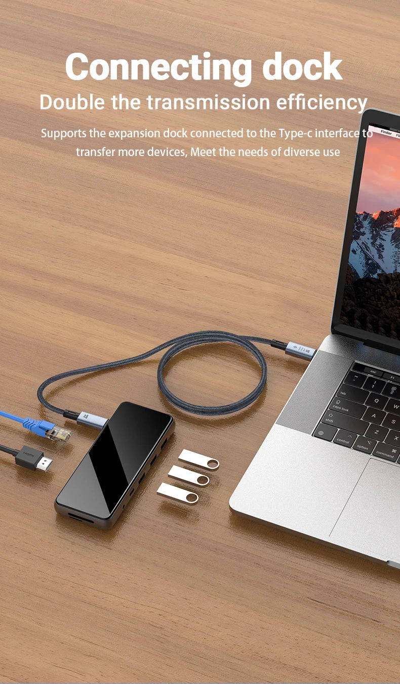 240W USB C to USB C Fast Charging Cable, 39.37IN Braided with 8K Video& 40Gbps Speed for iPhone 15Pro/Max Samsung Galaxy S22/23