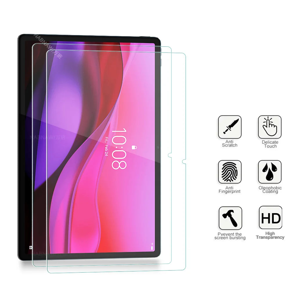 2 Pieces Hard Scratch Proof Film HD Tempered Glass Screen Protector For Lenovo Yoga Tab Plus 12.7 2025 TB-520FU