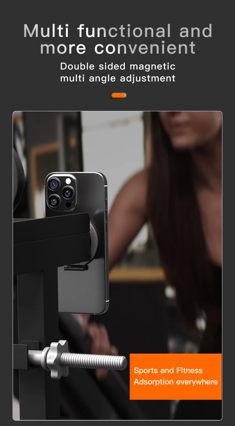 Double-Sided Holder Foldable 360° Rotating Stand with Strong Magnet & Finger Grip Suppor