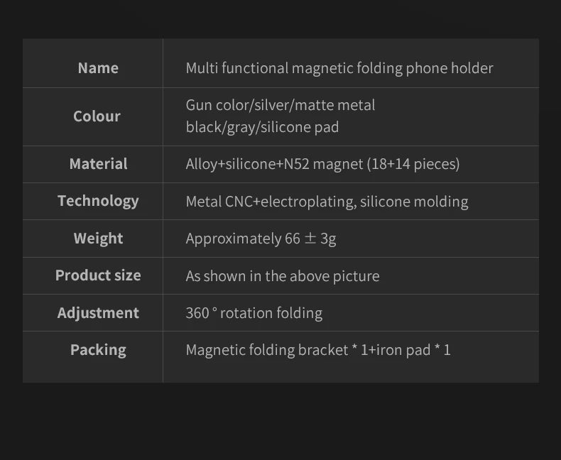 For Double-Sided Magnetic Phone Ring Holder for MagSafe Kickstand Magnet Grip for iPhone 16 15 14 For Huawei Xiaomi Stand Holder