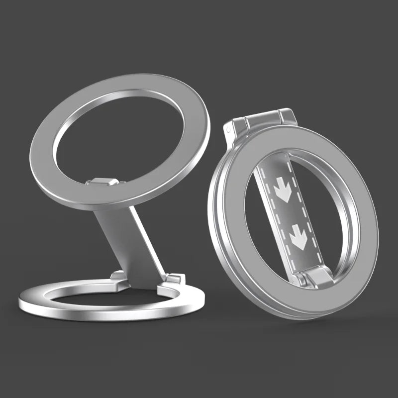 For Double-Sided Magnetic Phone Ring Holder for MagSafe Kickstand Magnet Grip for iPhone 16 15 14 For Huawei Xiaomi Stand Holder