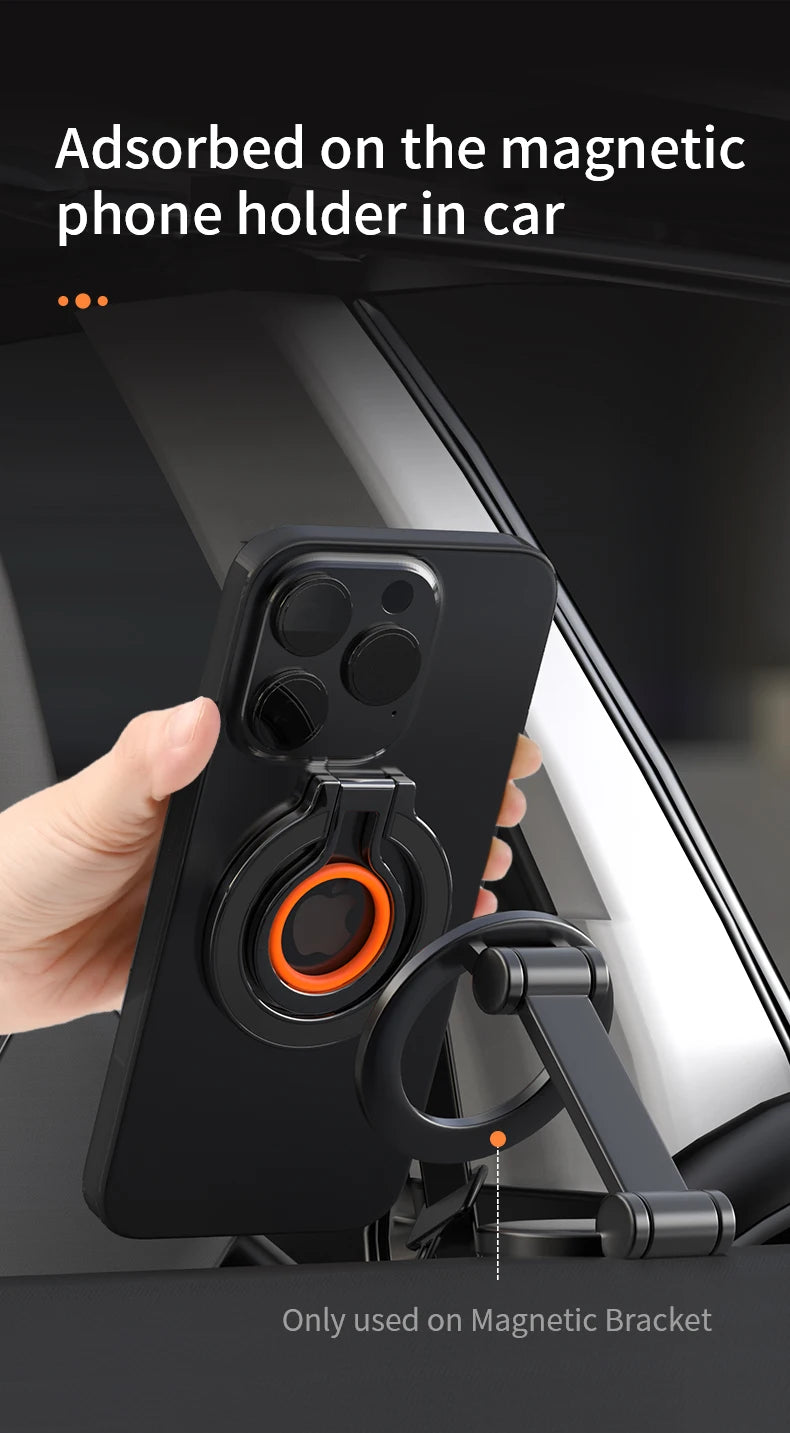 Magnetic Cell Phone Ring Holder Compatible with iPhone 12 13 14 15 Series MagSafe Removable Cell Phone Grip Kickstand