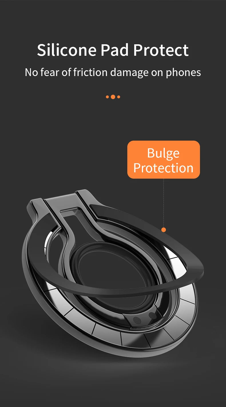 Magnetic Cell Phone Ring Holder Compatible with iPhone 12 13 14 15 Series MagSafe Removable Cell Phone Grip Kickstand