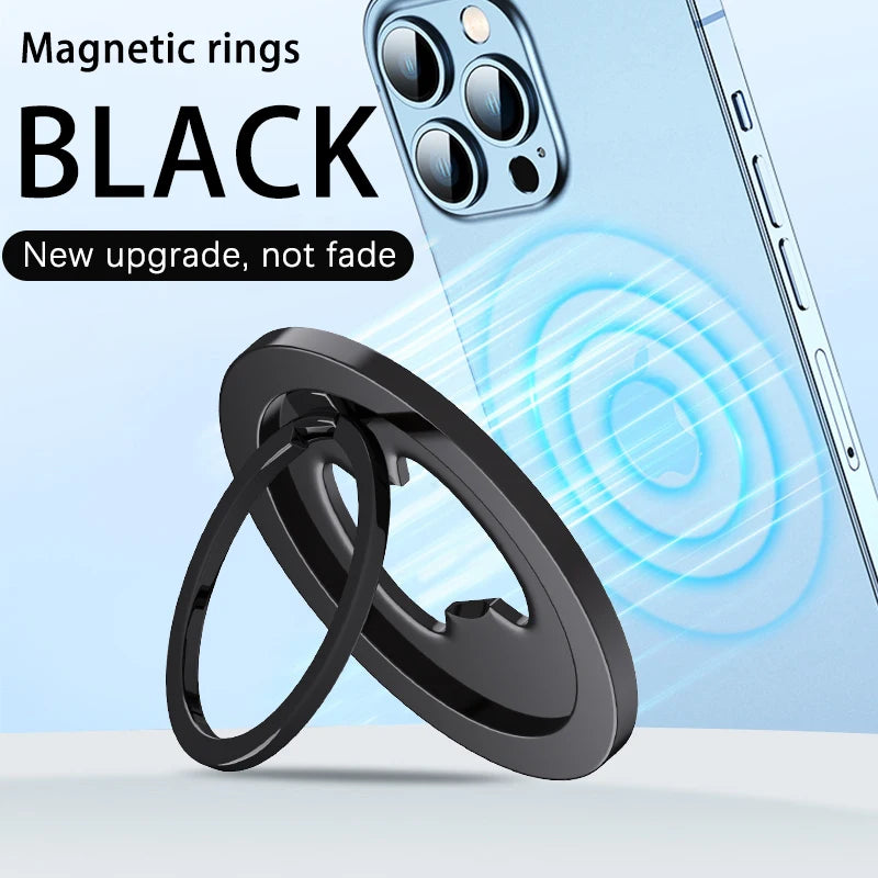 Ultra-thin Cell Phone Ring Holder Magnetic Ring Rotatable Foldable Kickstand Magnet Grip Desktop Stand for MagSafe IPhone 15 13