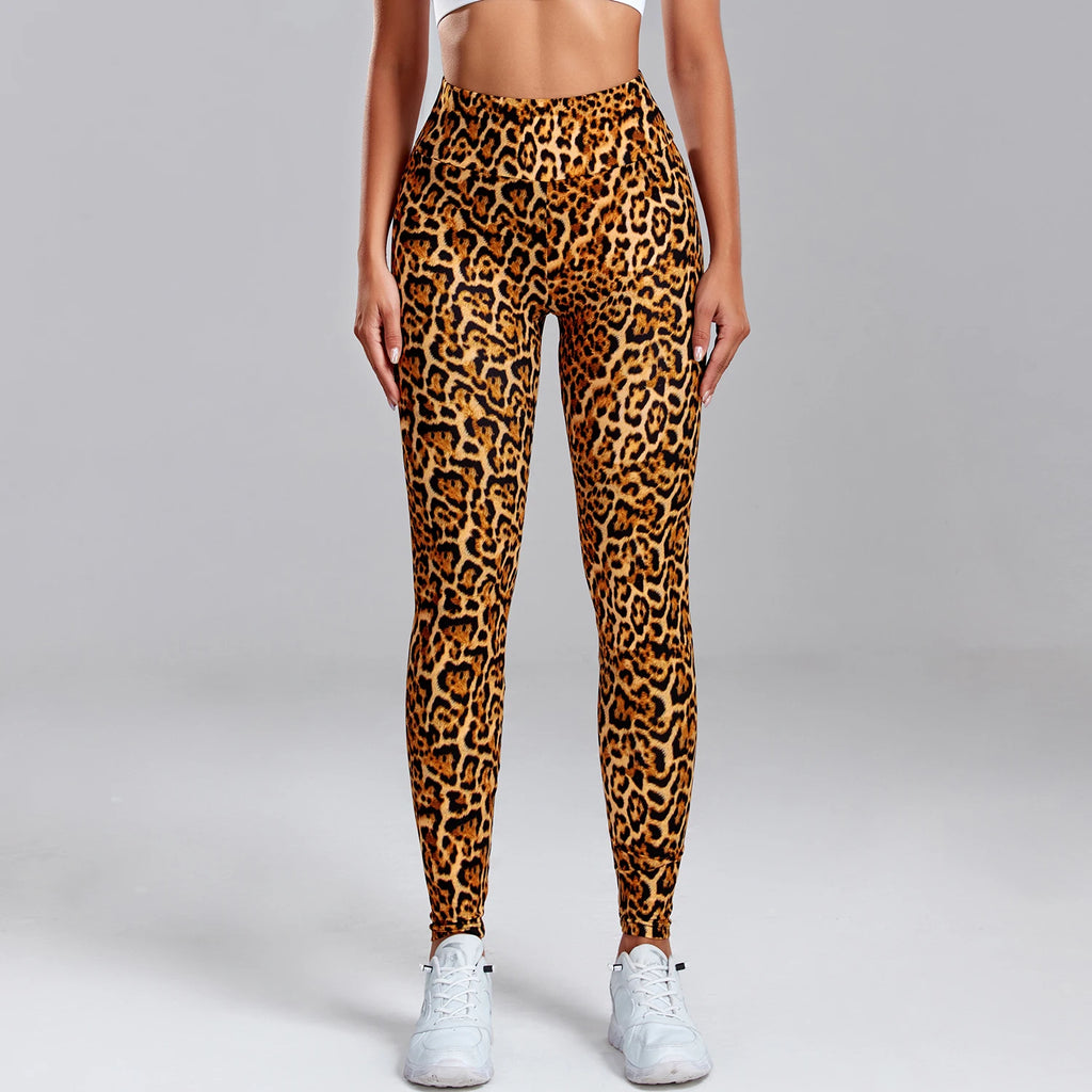 FITTOO Snakeskin Leopard Leggings Women Sanding Pencil Fitness Workout Sports Pant Female Sexy High Waist Women Leggins Push Up