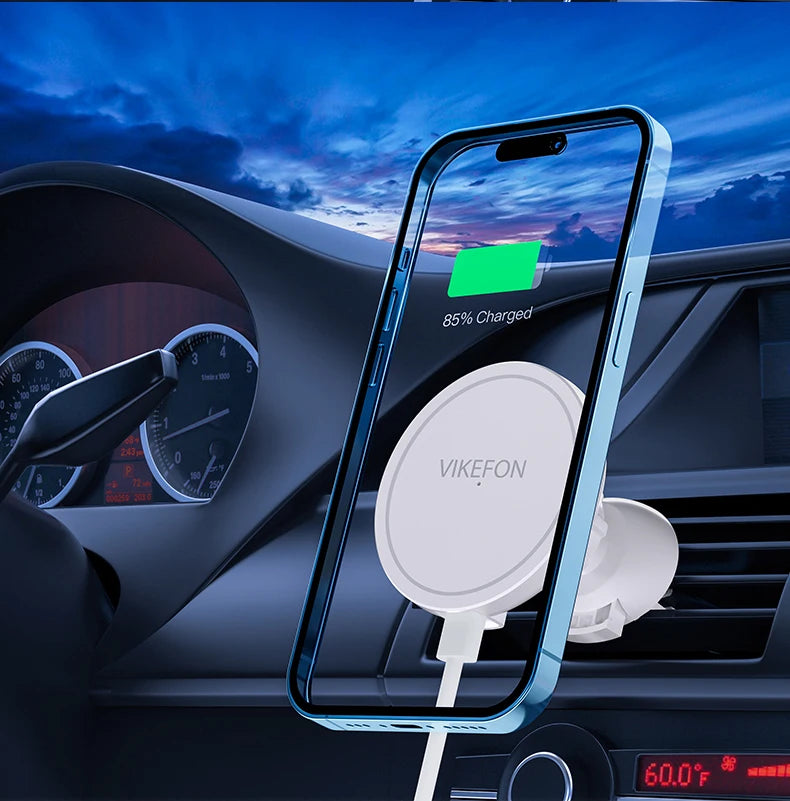 30W Magnetic Car Wireless Charger macsafe for iPhone 12 13 14 15 Pro Max Mini Air Vent Car Phone Holder Stand Fast Car Charging