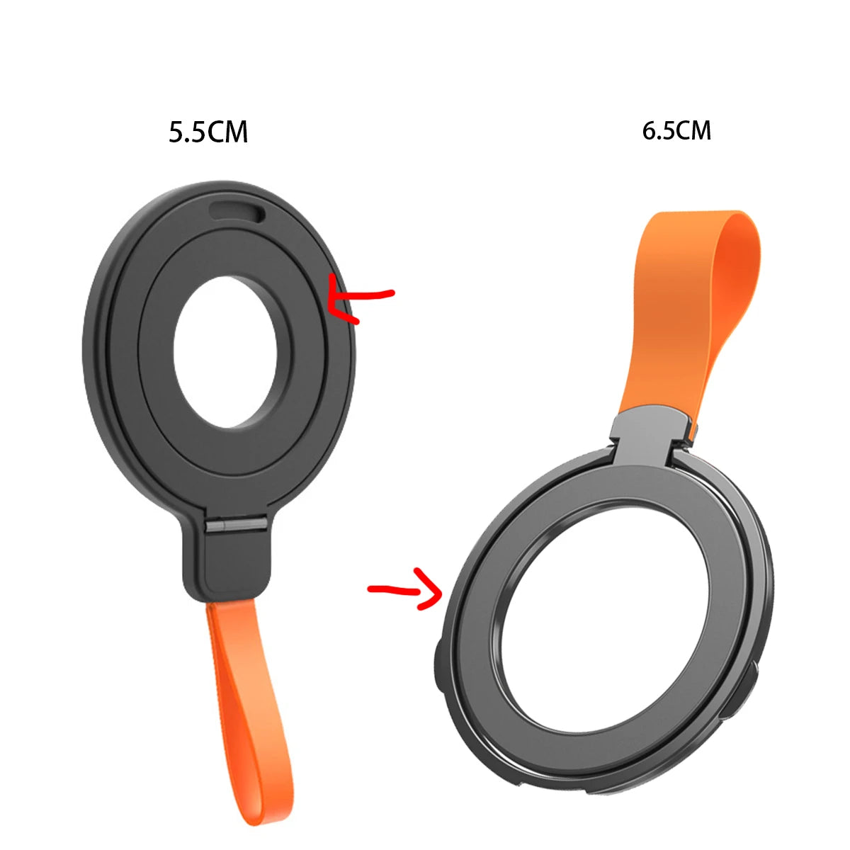 Magnetic KutumyQC Cell Phone Ring Holder Compatible with iPhone 12 13 14 15 Series MagSafe Removable Cell Phone Grip Kickstand