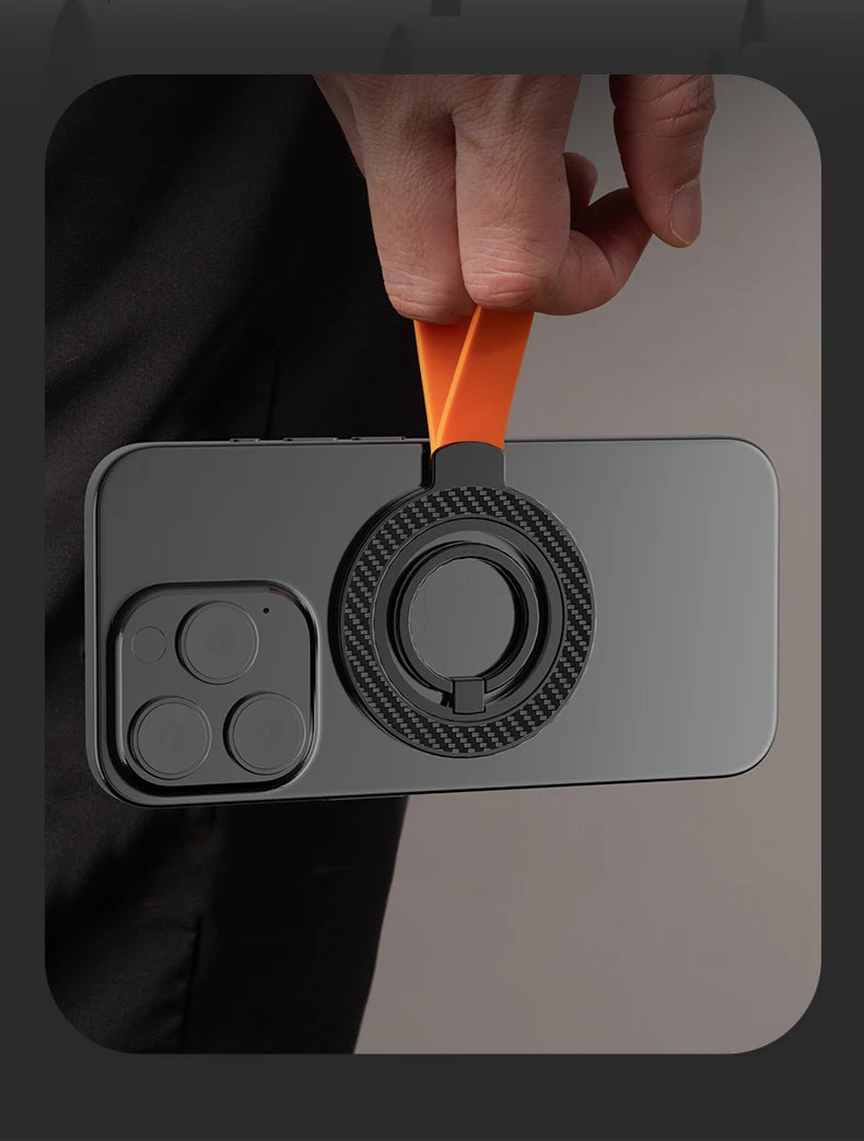 Magnetic KutumyQC Cell Phone Ring Holder Compatible with iPhone 12 13 14 15 Series MagSafe Removable Cell Phone Grip Kickstand