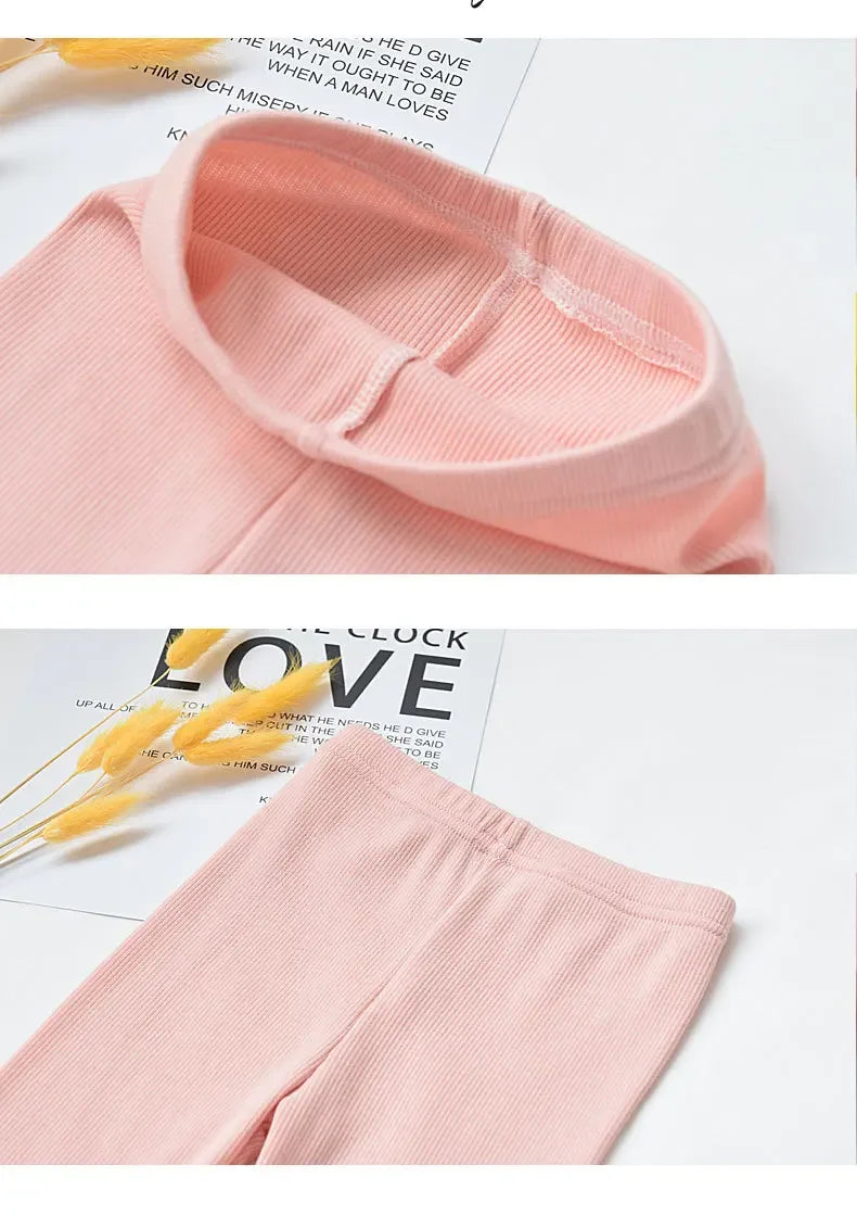 Kids Leggings Bunny Trim Slim-fit Leggings Girls Pants Kids Wears for Girls Leggings 2 To 7 Years Leggins for Kids Girl