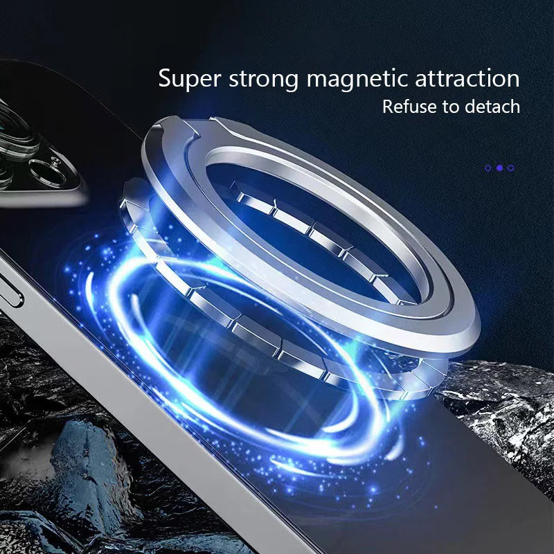 Magnetic Cell Phone Ring Holder Mobile Phone Bracket Removable Cell Phone Grip Kickstand for iPhone MagSafe Samsung Xiaomi