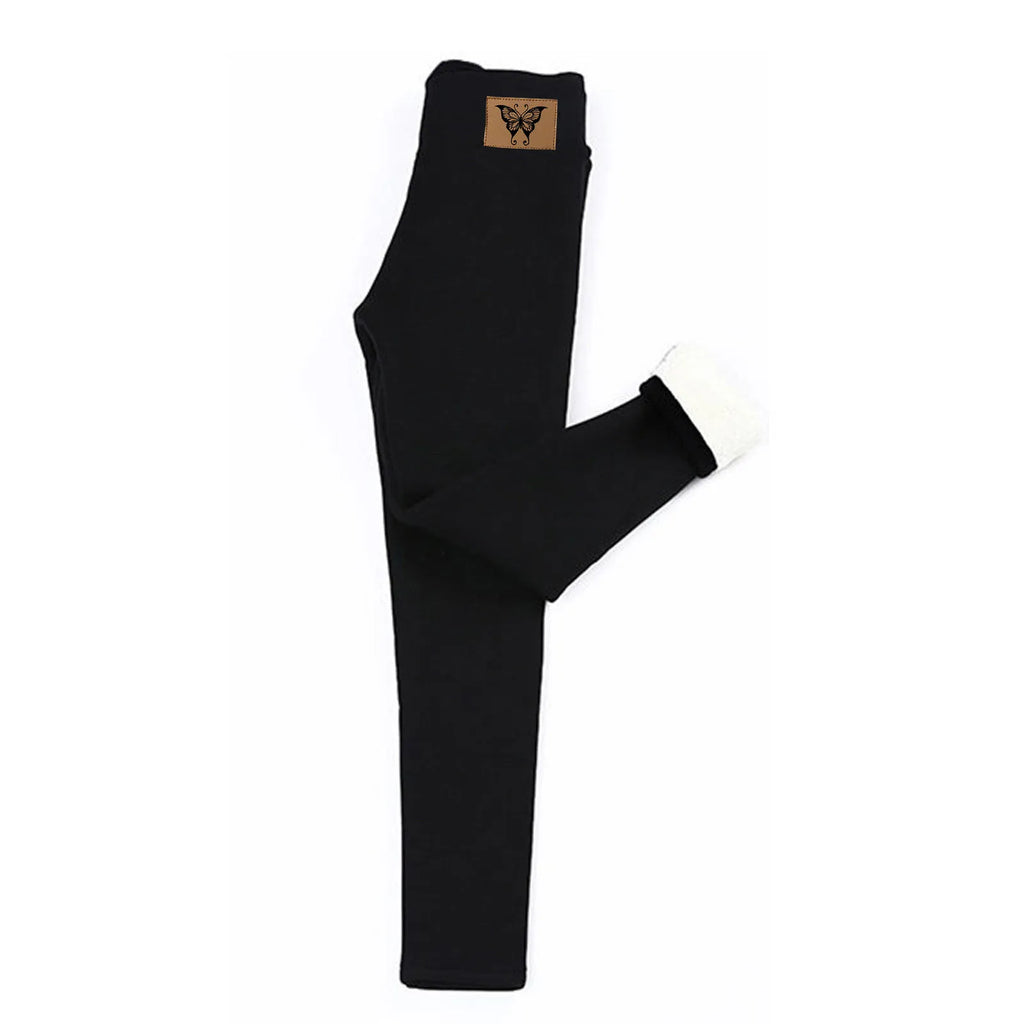 Women's Winter Fleece Leggings High Waist Velvet Keep Warm Tights Pants Solid Color Comfortable Stretchy Thermal Leggins S-3XL