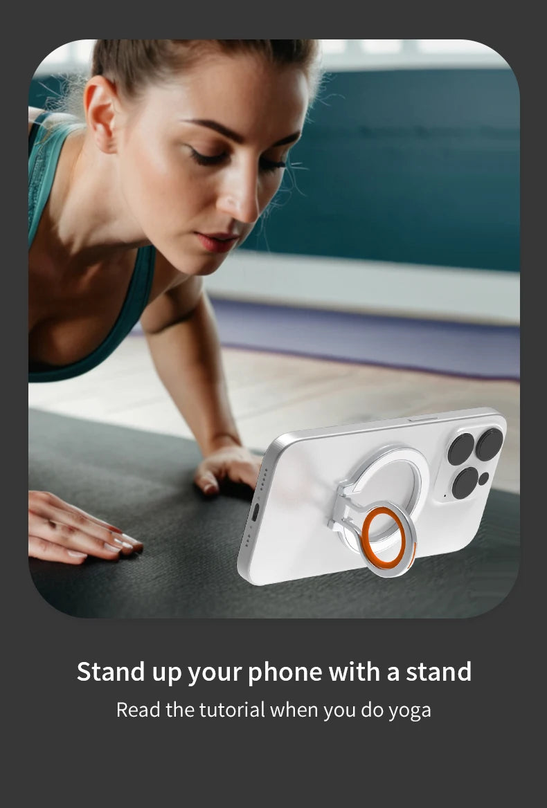 Magnetic Cell Phone Ring Holder Compatible with iPhone 12 13 14 15 Series MagSafe Removable Cell Phone Grip Kickstand