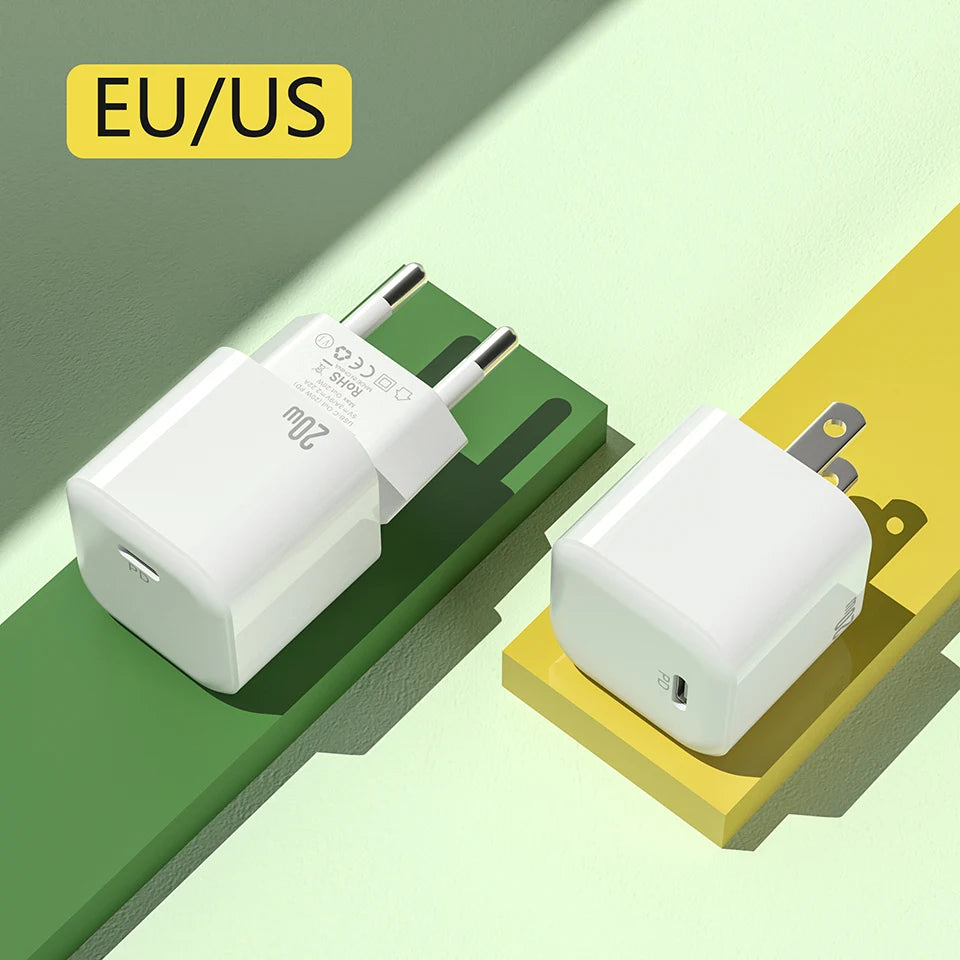 For Apple Charger PD 20W For iPhone 14 13 12 11 Pro Max USB-C Fast Charging Cable X XS XR 7 8 Plus SE Phone Accessories