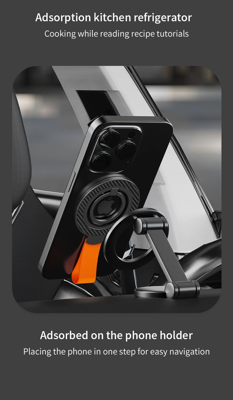 Magnetic KutumyQC Cell Phone Ring Holder Compatible with iPhone 12 13 14 15 Series MagSafe Removable Cell Phone Grip Kickstand