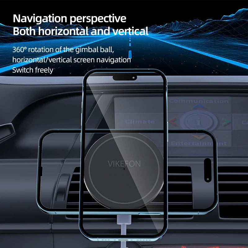 30W Magnetic Car Wireless Charger macsafe for iPhone 12 13 14 15 Pro Max Mini Air Vent Car Phone Holder Stand Fast Car Charging