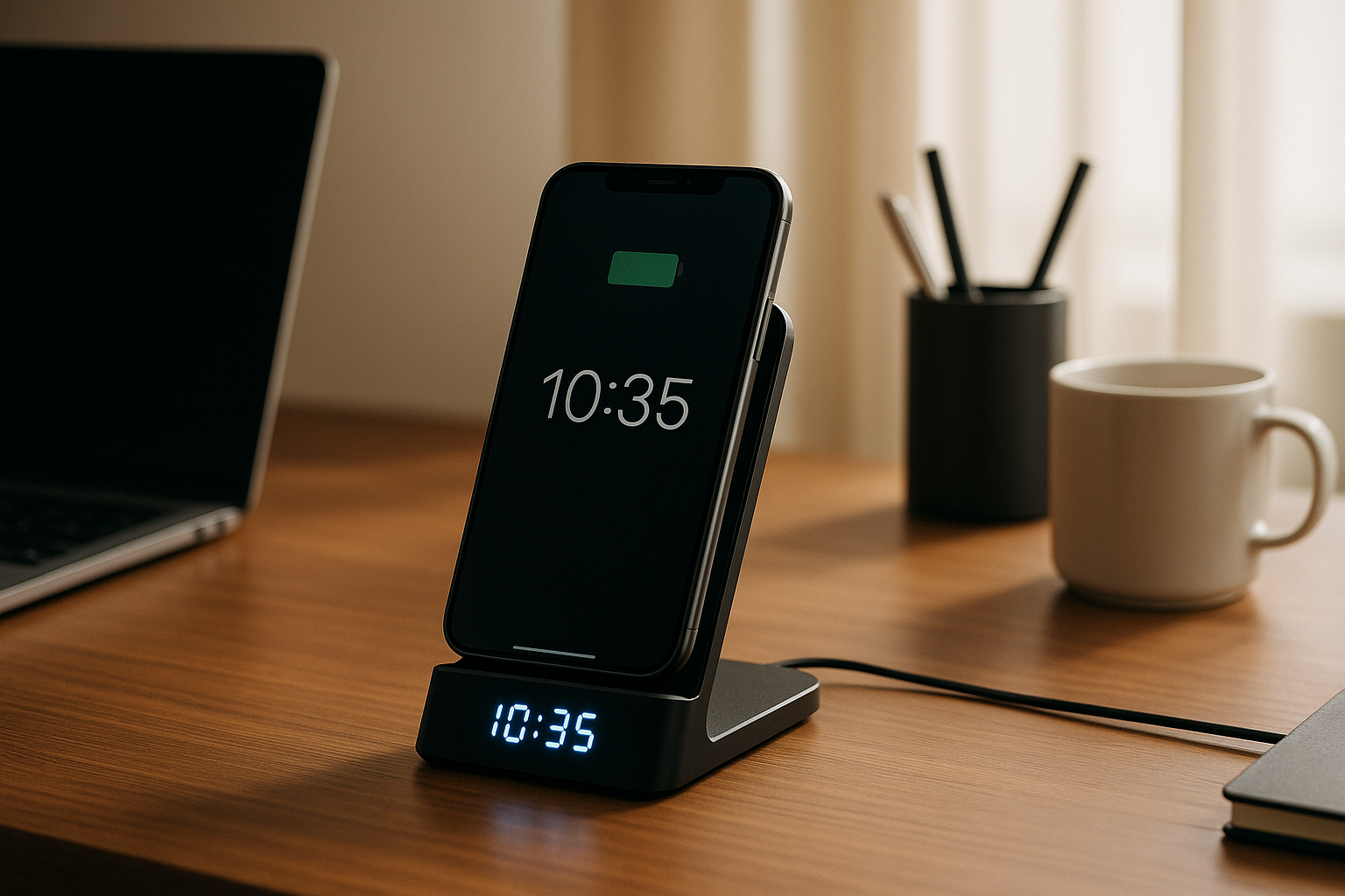 Wireless Phone Charger Stand with LED Display